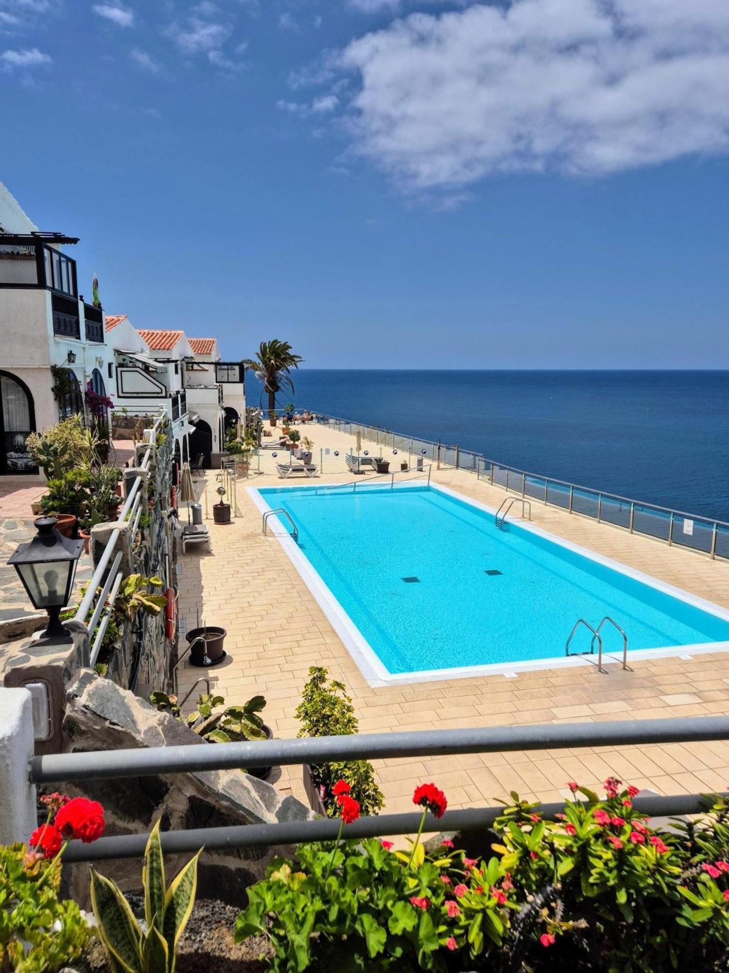 Very Romantic Seaview Apartment Patalavaca Mogan With Warm Pool Екстериор снимка